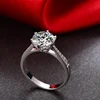 1 Carat GIA H SI1 3VG N 18K Solid White Gold Natural Diamond Ring Women