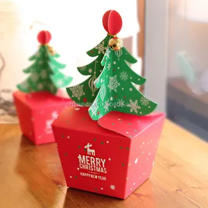 christmas gifts tree design paper packageing box for candy