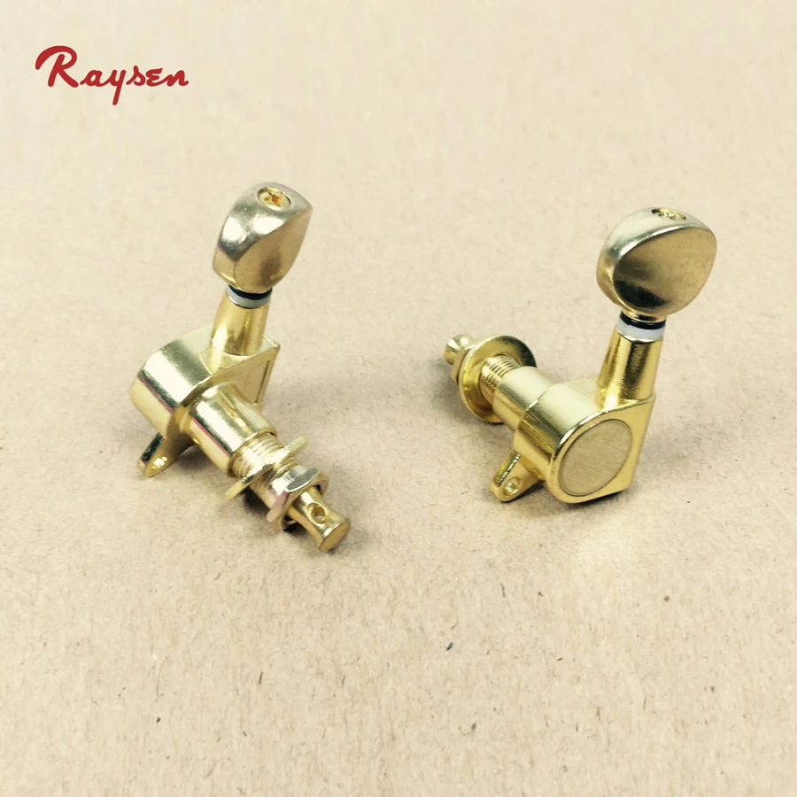 

Golden Guitar Tuning Keys Pegs 3L3R 6L 6R Machine Head for acoustic electric guitar ukulele, Gold