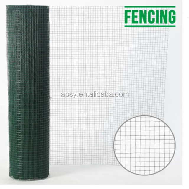 green PVC coated chicken wire mesh 30M fencing garden barrier metal fence