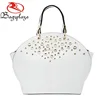HD28-014 Ladies fancy items white plain custom PU tote bag