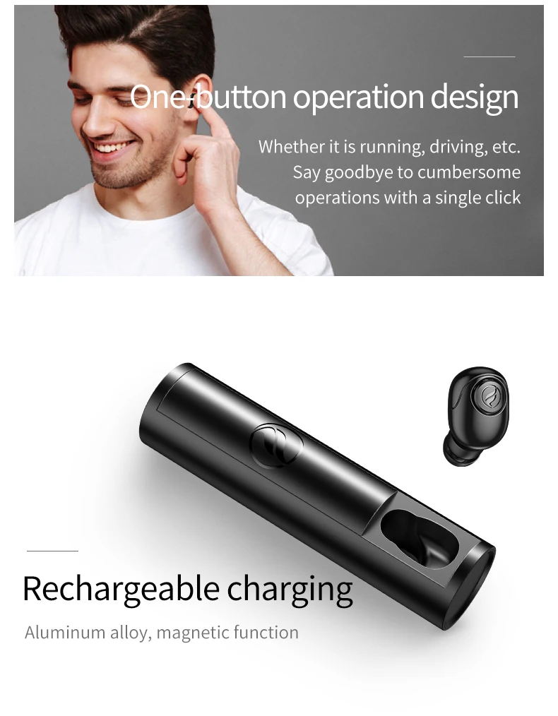 Drop Magnetic Charging Base Tws Stereo Headphone Mini In-Ear Wireless Earphone Earbuds - ANKUX.COM