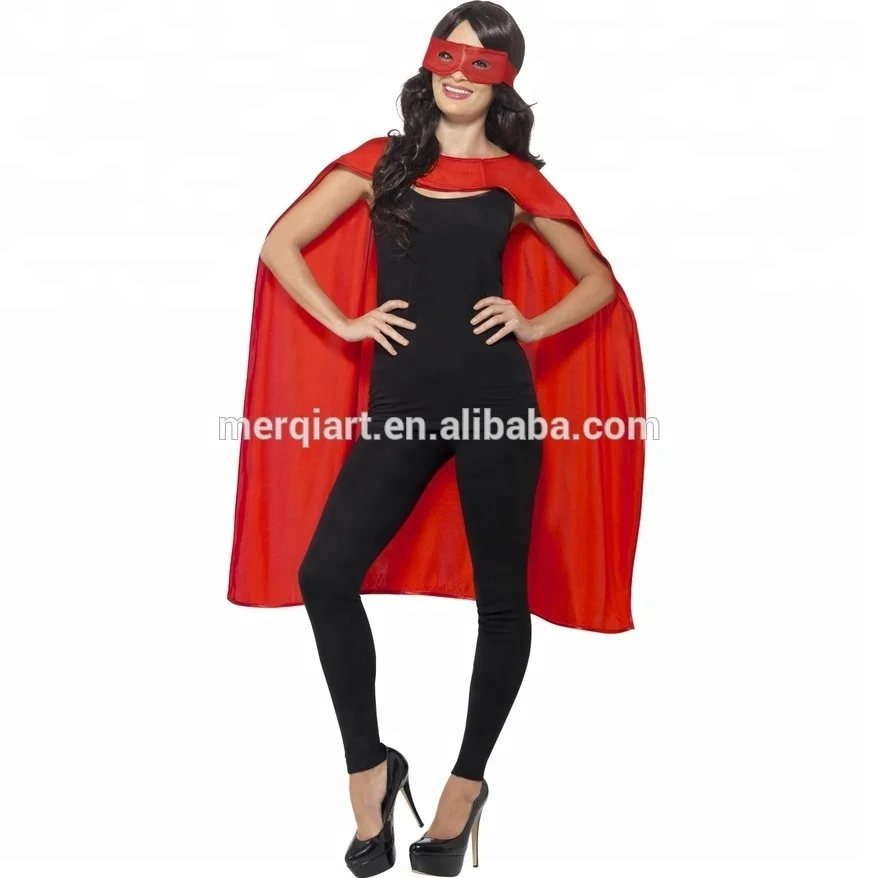 Fantezi kadın Polyester süper kahraman pelerin cadılar bayramı pelerin supergirl cape