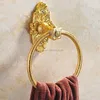 Artistic Antique Upscale Gold Small Brass Towel Ring A8039
