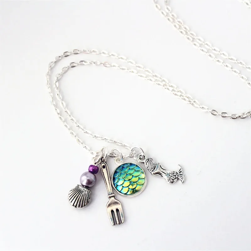 Ariel Mermaid Charm Necklace The Little Mermaid Princess Pendant Dinglehopper Fork Mermaid Tail necklace
Ariel Mermaid Charm Necklace The Little Mermaid Princess Pendant Dinglehopper Fork Mermaid Tail necklace