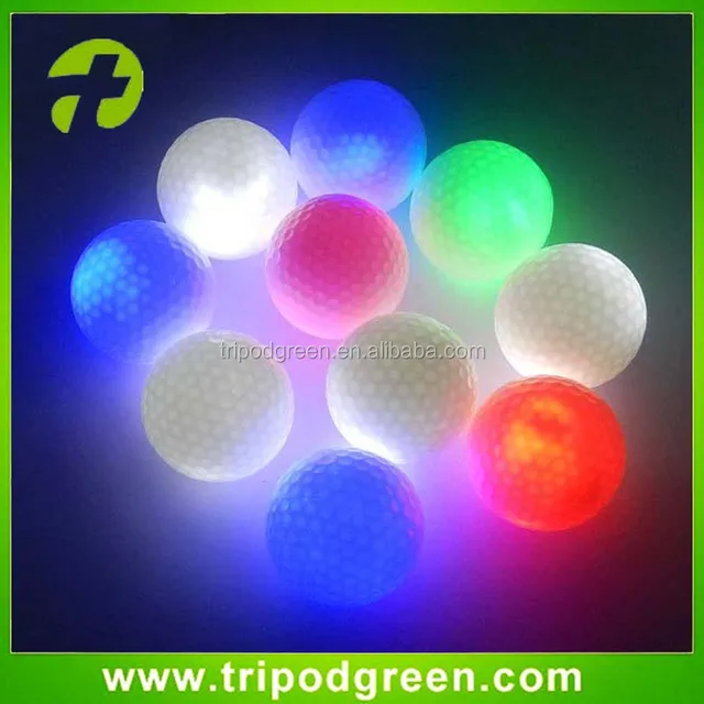 glowing bulk led rubber golf ball with multi color