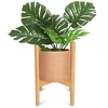 Mid Century Modern Adjustable Corner Plant Bamboo Flower Pot Stand