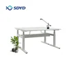SDYD White Two-Stage Column Stand Up Height Computer Desk Frame Easy to Assembly and Operate with Warranty and Certificate