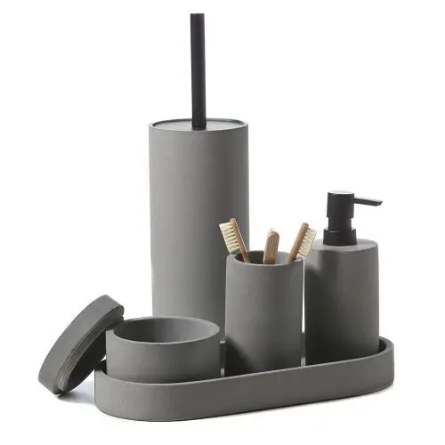 2019 Top Quality 5-Star Hotel 5 piece Resin Grey Sandstone Bathroom Accessory Set, Customized color
2019 Top Quality 5-Star Hotel 5 piece Resin Grey Sandstone Bathroom Accessory Set, Customized color