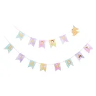 Wholesale Unicorn party for children's happy birthday banner celebration flag