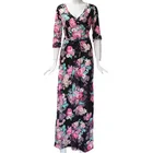 New Style Fashionable Monogram Women Floral Maxi Dresses