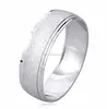 14K White Gold Wedding Band 6mm Machine Cut Patterned Light Band Ring, Rhodium Plated