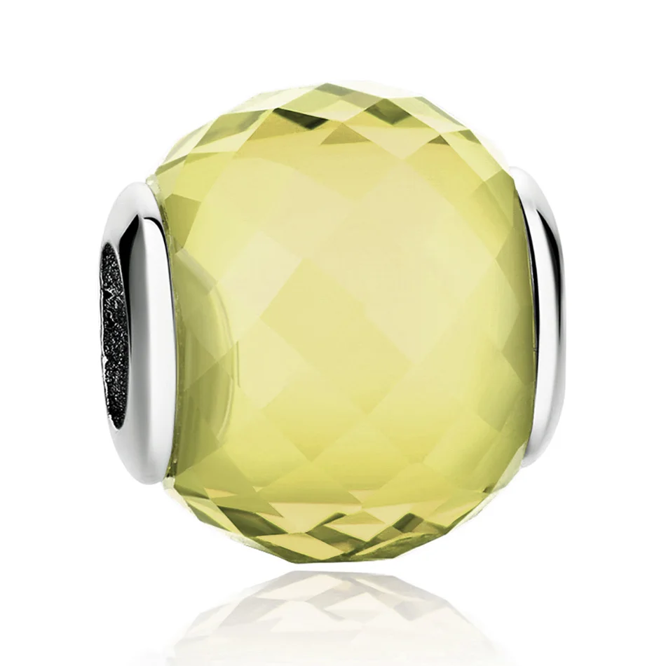 925 Sterling Silver Yellow Crystal Bead Charms Faceted Spacer CZ Beads Fit Bracelet Original Making Jewelry Accessories
925 Sterling Silver Yellow Crystal Bead Charms Faceted Spacer CZ Beads Fit Bracelet Original Making Jewelry Accessories