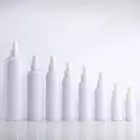 250ml white gloss round shoulder pet spray bottle, custom cosmetic packaging, white plastic shampoo bottle