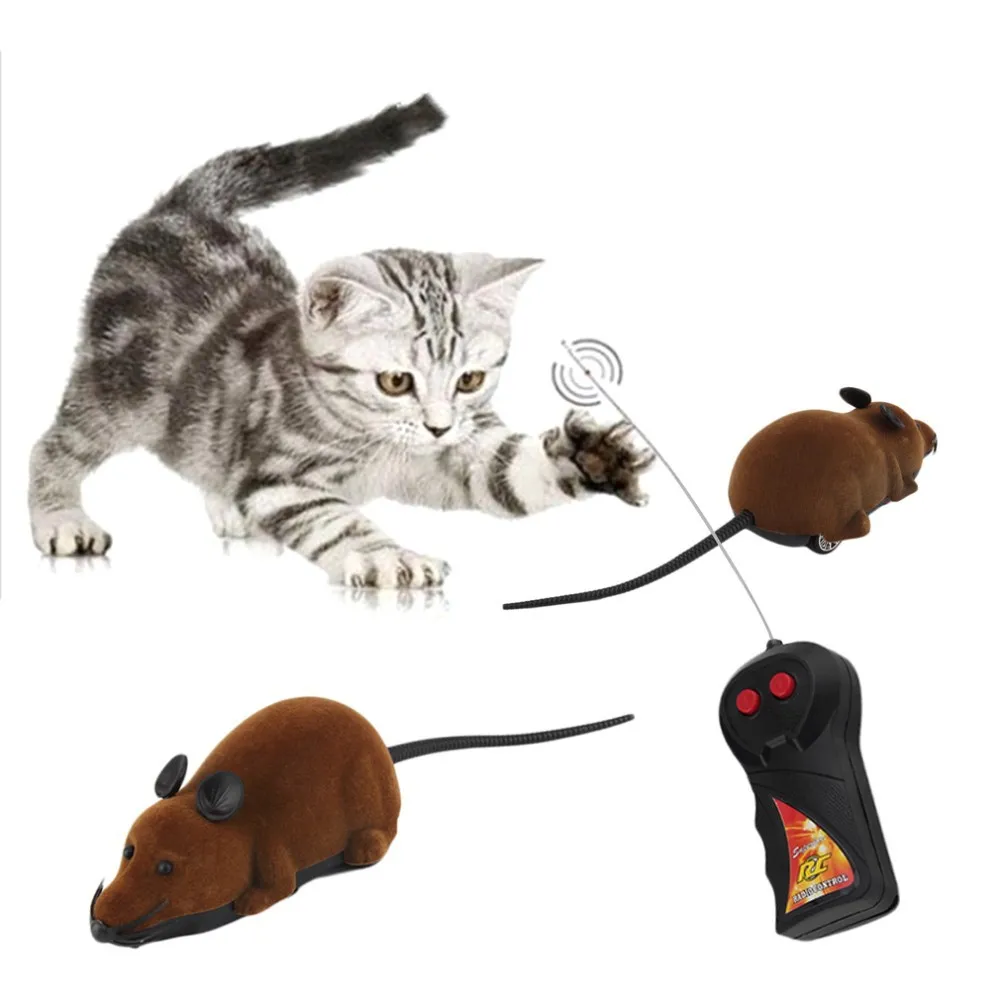 2015 Brand NewScary Remote Control Simulation Plush Mouse Mice Kids Toys Gift for Cat Dog Hot Selling Features: