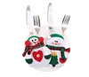 Christmas decoration ,christmas small clothes and pants tableware case, knife and fork cover bag