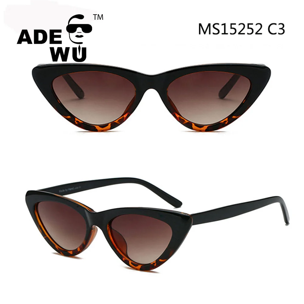 ADE WU MS15252 Ucuz Toptan Yüksek Kalite OEN Güneş Gözlüğü Kadın Kedi Gözü Özel Logo