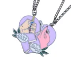 Multi-color Enamel Pendant Cigarettes and Lighters Necklace BFF