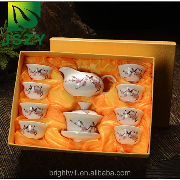 Hot selling Chinese ceramic tea set with gift box, 10 piece of Kongfu tea set, White
Hot selling Chinese ceramic tea set with gift box, 10 piece of Kongfu tea set, White