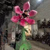 Fiberglass flower statue and fiberglass plants statues eat human flowers