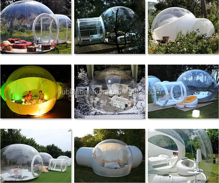 Clear inflatable tent camping , inflatable transparent tent , inflatable party tent for sale
