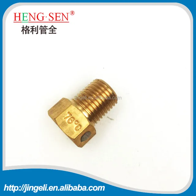 refrigeration fusible plug, 100 degree, like steam, tpi brass