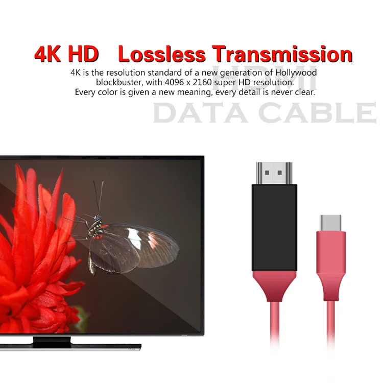 2019LAIMODA Wholesale high quality 0.2M1.8M 60Hz 4K USB 3.1 Adapter HDTV Cable For type c to hdmi cable - ANKUX.COM