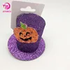 Hot Sale Halloween Glitter Hair Accessories Small Size Shiny Magic Hat Sequin Pumpkin Metal Hairgrip Hair Pins Girl