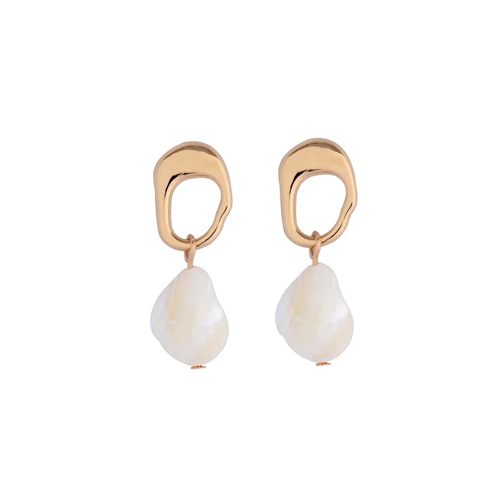 New Arrival S925 Sterling Silver Shell Pendant Earring Minimalist Zinc Alloy Natural Shell Earring, Gold
New Arrival S925 Sterling Silver Shell Pendant Earring Minimalist Zinc Alloy Natural Shell Earring, Gold