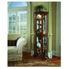 high quality Living Room Black Painted Wooden Wall Curio Cabinet
