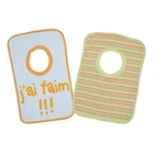 Custom cotton baby bibs cute Cotton Soft terry bibs for baby around binding and round neck