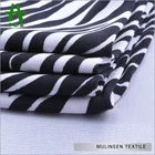 Mulinsen Textile Super Soft Polyester Lycra Zebra Printed 4 Way Stretch Lingerie Fabric