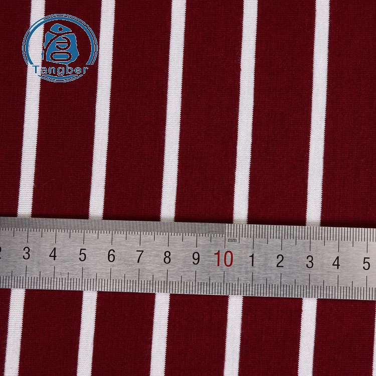 Cheap products striped 95 rayon 5 spandex t shirts knit jersey fabric