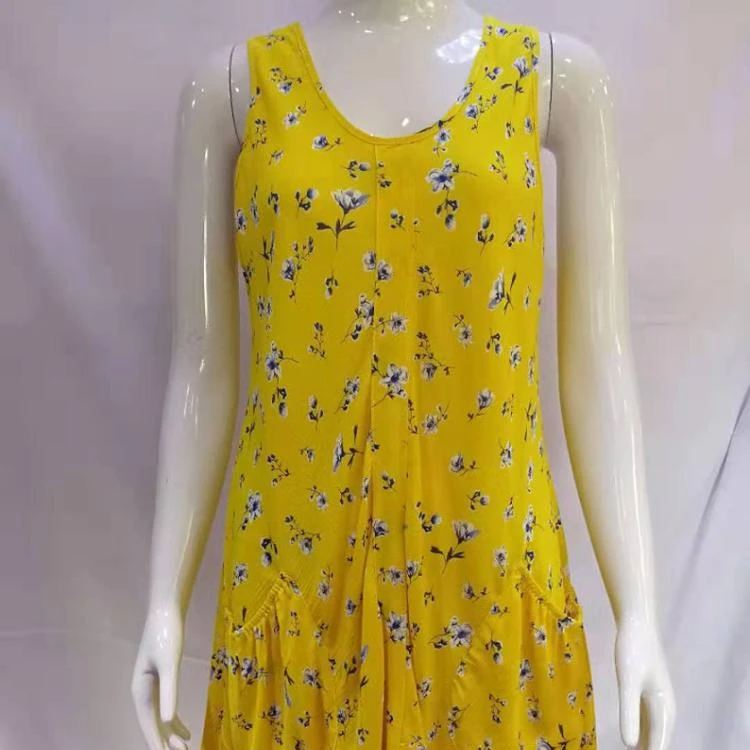 European and American fashion simple dress sleeveless rayon print comfortable casual dress
European and American fashion simple dress sleeveless rayon print comfortable casual dress