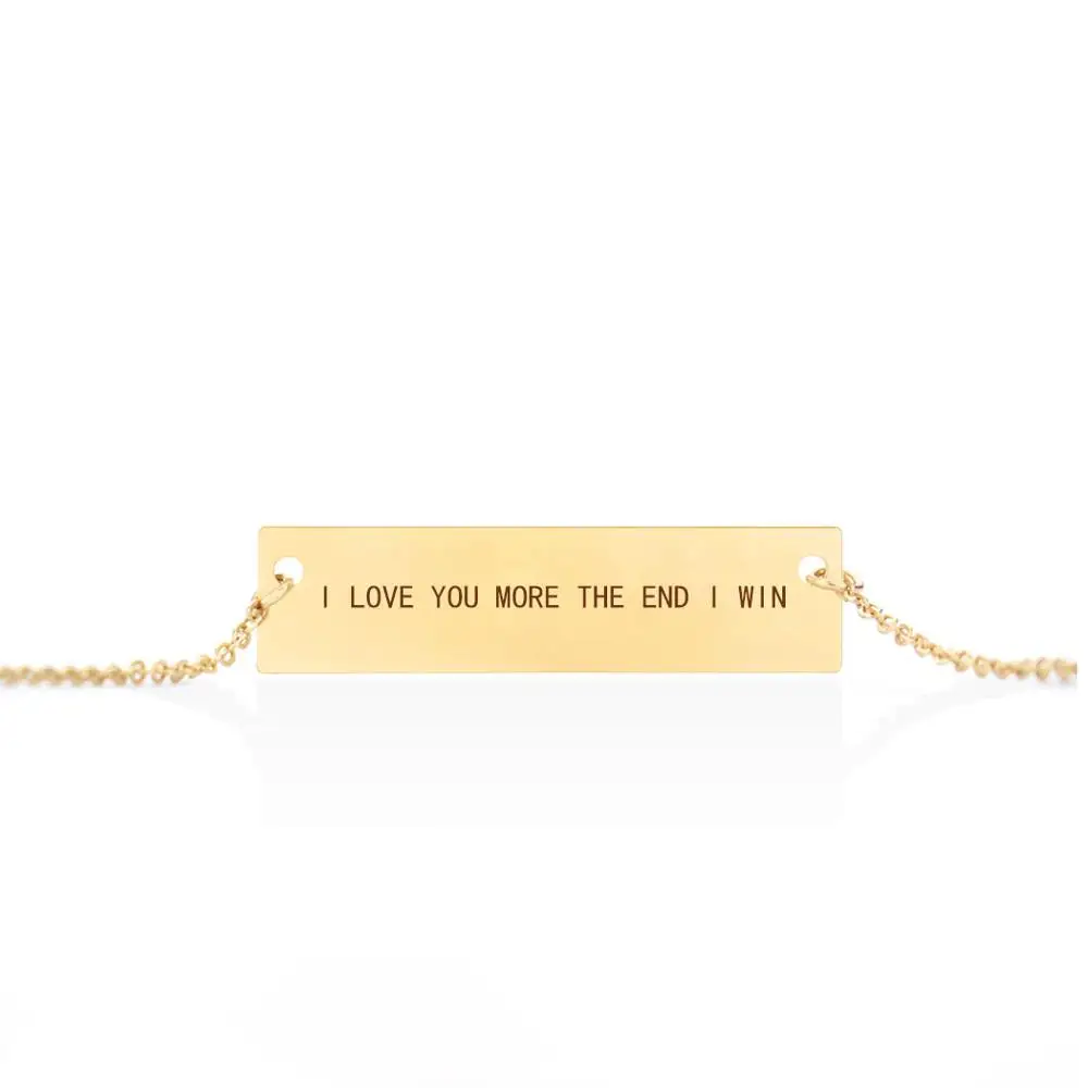 "I Love You More The End I Win" Letters Necklaces Custom Necklace For Couples Jewelry For Valentine's Day Gifts
"I Love You More The End I Win" Letters Necklaces Custom Necklace For Couples Jewelry For Valentine's Day Gifts