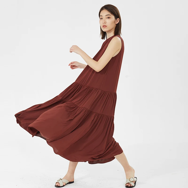 2019 Casual Style Sling Sleeveless Smocking High Fashion Women Clothing Maxi Dress, Red printing
2019 Casual Style Sling Sleeveless Smocking High Fashion Women Clothing Maxi Dress, Red printing