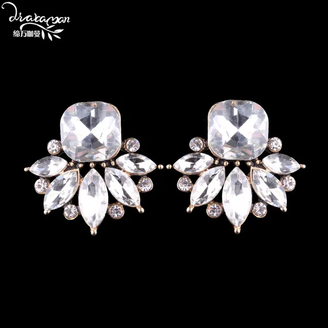 aa9 dvacaman 2017 trendy crystal stud earrings women elegant