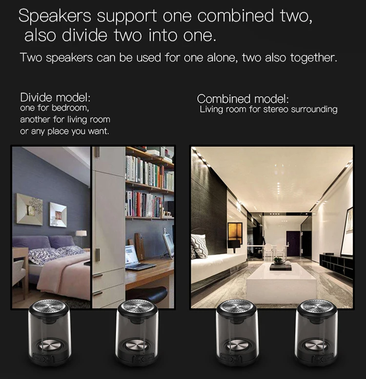 Multimedia Bass Speaker Box Mini Powered Outdoor Portable Wireless Speaker - ANKUX.COM