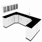 Single High Tech Hospital Dental Laboratory Furniture School Hexagon Table Sheet