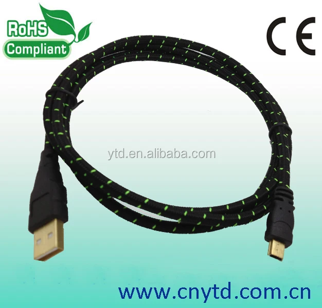 wholesale gold plated round shape mini usb 2.0 cable - ANKUX.COM