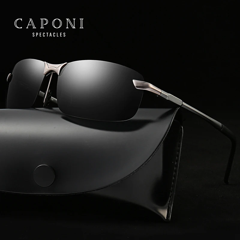 CAPONI Alloy Frame Polarized Sunglasses Brand Design Frameless Glasses For Fishing Driving Outdoor Activity
CAPONI Alloy Frame Polarized Sunglasses Brand Design Frameless Glasses For Fishing Driving Outdoor Activity