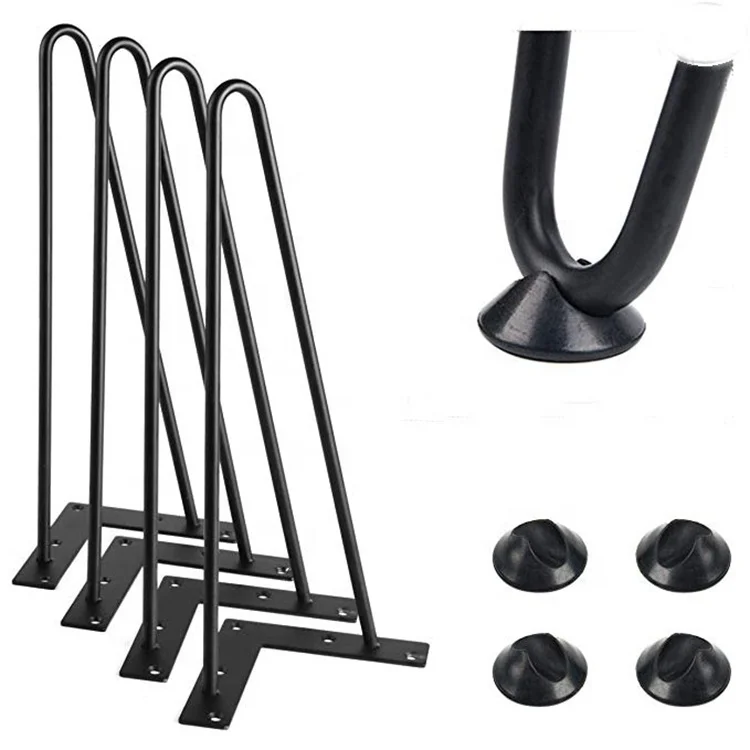 Custom Oem Easy To Install 3 Rod 2 Rod Table Desk Bar Hairpin Legs