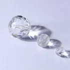 crystal faceted beads in window curtain