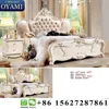 Heated elegant master design wooden antique crown carving bed