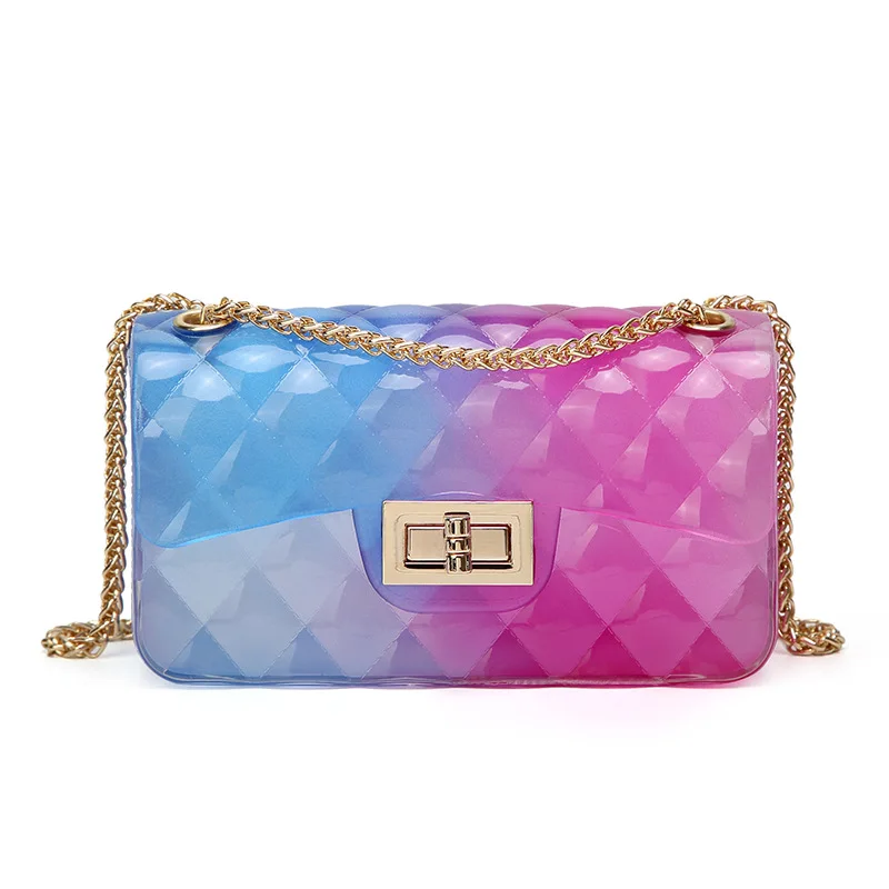 

Guangzhou wholesale summer new style fashion assorted color mini jelly pvc messenger bag for girls