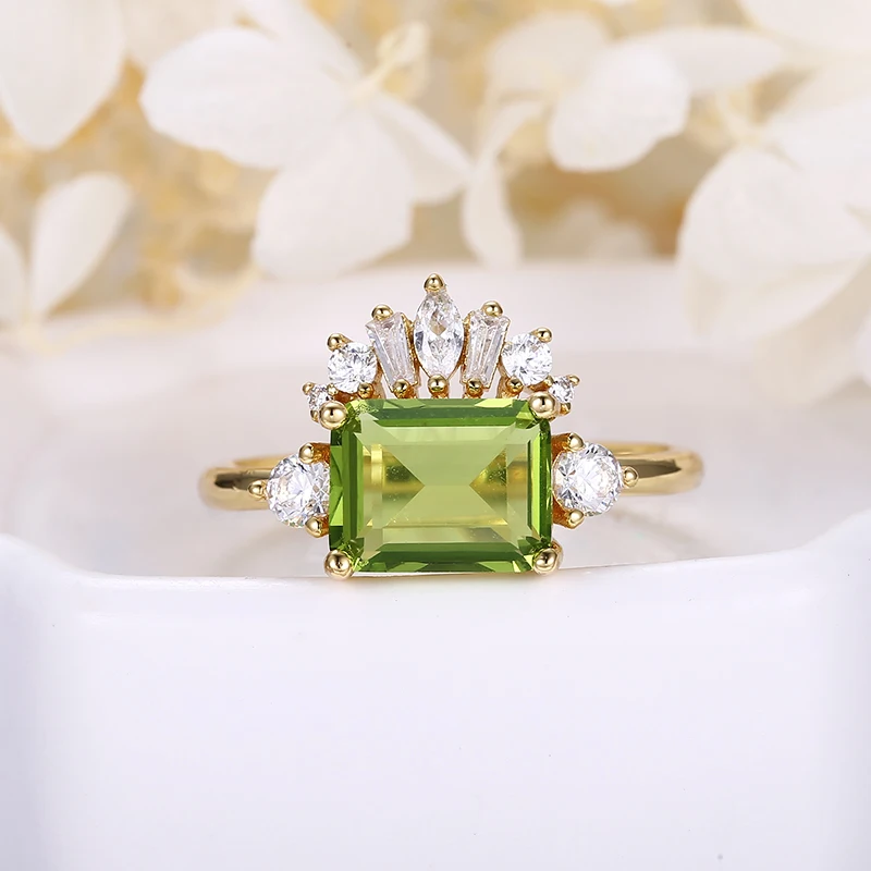 Sevenajewelry SAR7345 American style copper ring wedding band,emerald cut green stone brass engagement ring
Sevenajewelry SAR7345 American style copper ring wedding band,emerald cut green stone brass engagement ring