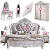 Hot selling China top antique style solid wood carving bedroom set