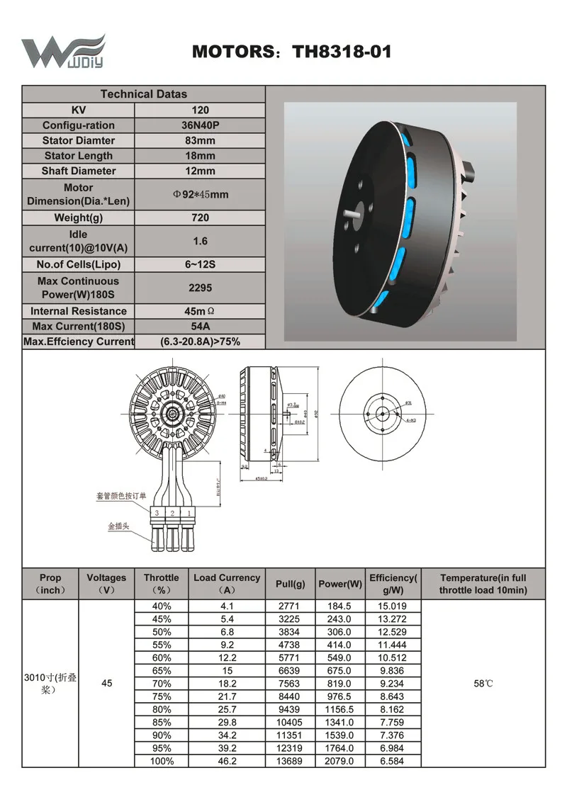 MOTOR 8318 120KV