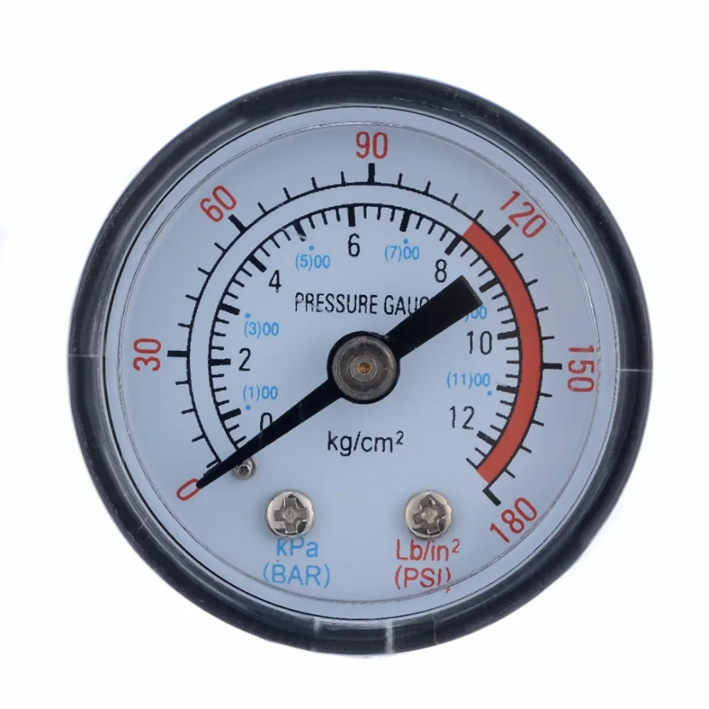 0-180PSI Luftkompressor Pneumatisches Hydraulikflüssigkeits-Manometer 0-12YRJF 