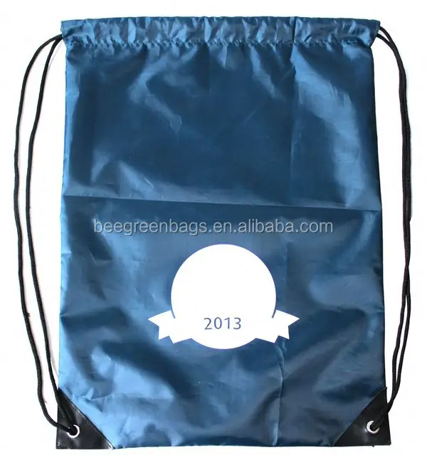 promotional 190t polyester cheap drawstring backpacks with